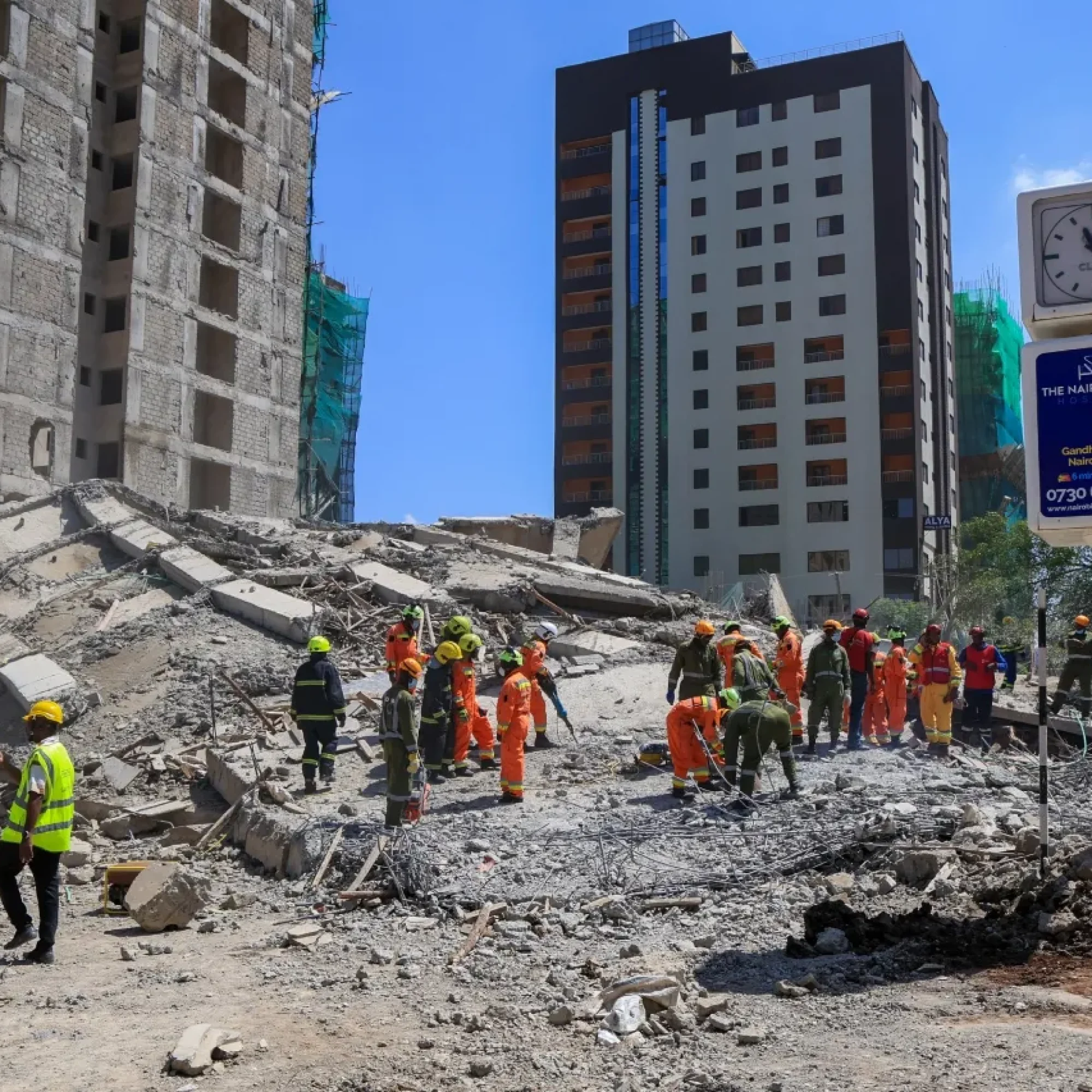 Al menos 4 personas siguen atrapadas tras derrumbe de edificio en Kenia